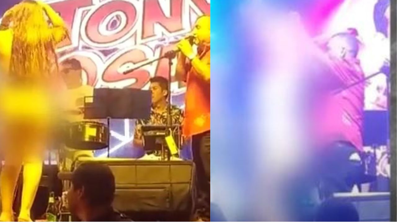 VIDEO: Mujer se desnuda a cambio de una caja de cervezas en concierto