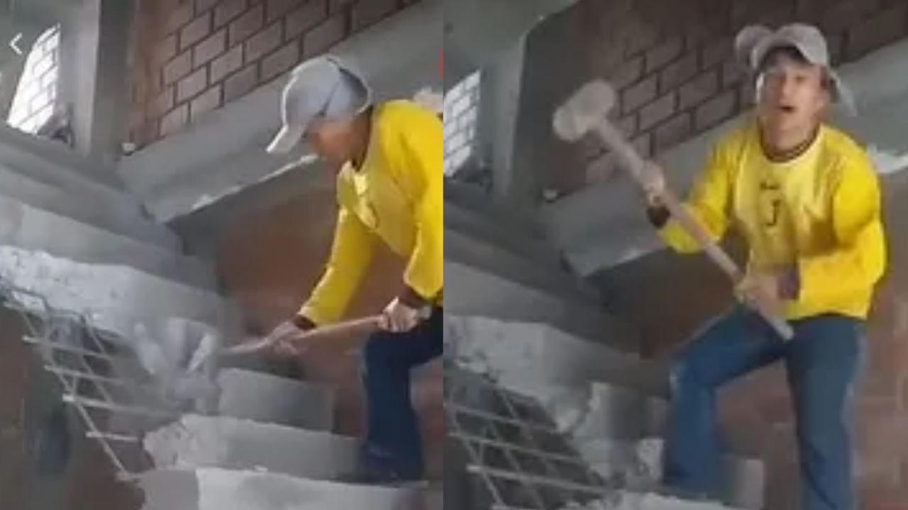 ¿Exageró? Albañil destruyó la escalera que acababa de construir tras no recibir su pago