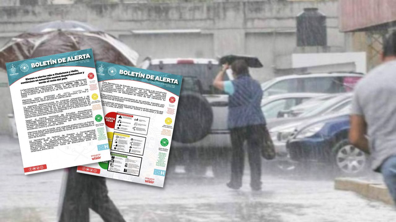 Alerta roja en Choluteca y Valle: Copeco advierte sobre impacto de la tormenta Pilar