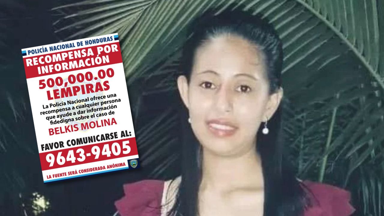 L 500,000 de recompensa ofrecen por información de Belkis Molina, desaparecida en 2022