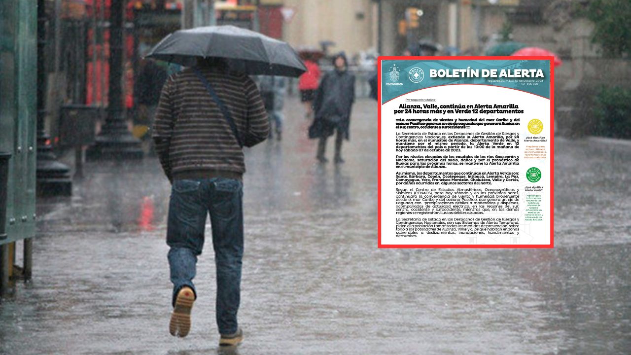 Extienden alertas en 12 departamentos durante 24 horas más por las lluvias