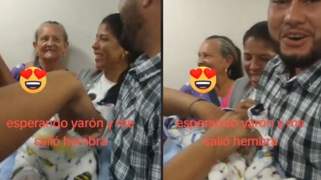 ¡Salió vestida de niño!: la reacción de hombre que esperaba varón, pero nació niña