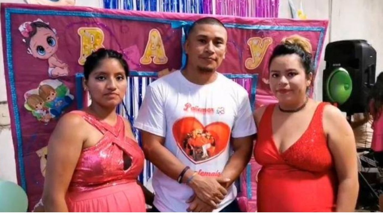 ‘No se planificó’, hombre presume a sus dos esposas embarazadas en baby shower