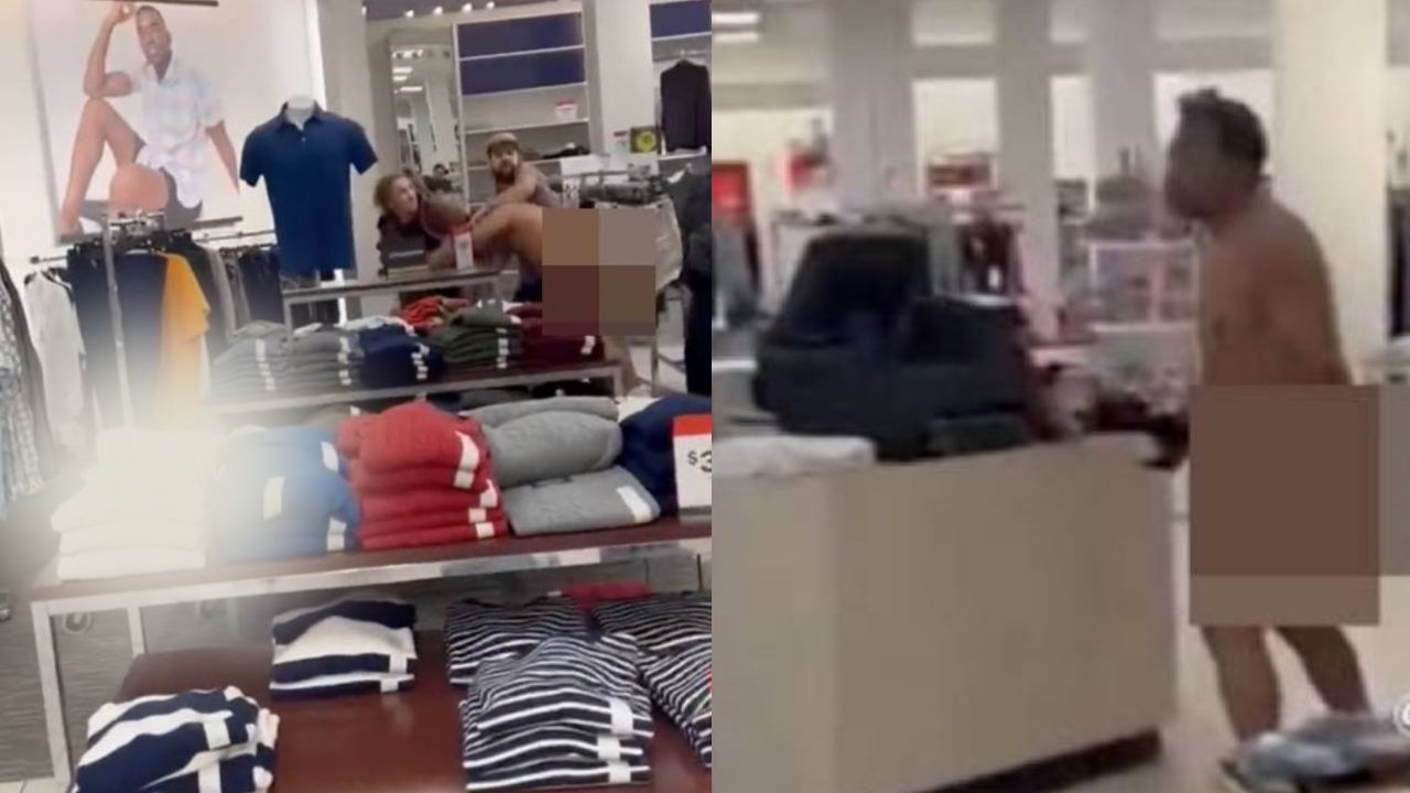 'Mi hija lo vio': padres enfurecidos golpean a hombre que andaba sin ropa dentro de una tienda