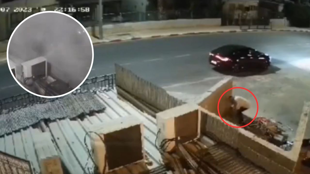 Impactante video: israelí se resguardó tras una pared, pero un misil alcanzó su escondite