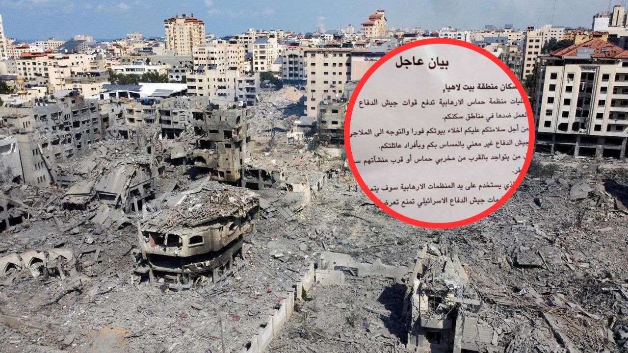 Israel difunde volantes con mensaje inquietante a  habitantes de Gaza, ¿qué dicen?