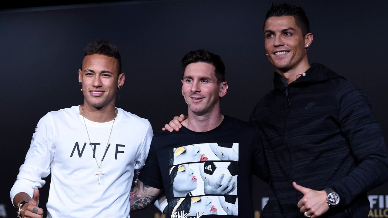 Cristiano Ronaldo, Messi y Neymar, los tres futbolistas mejor pagados del mundo en 2023