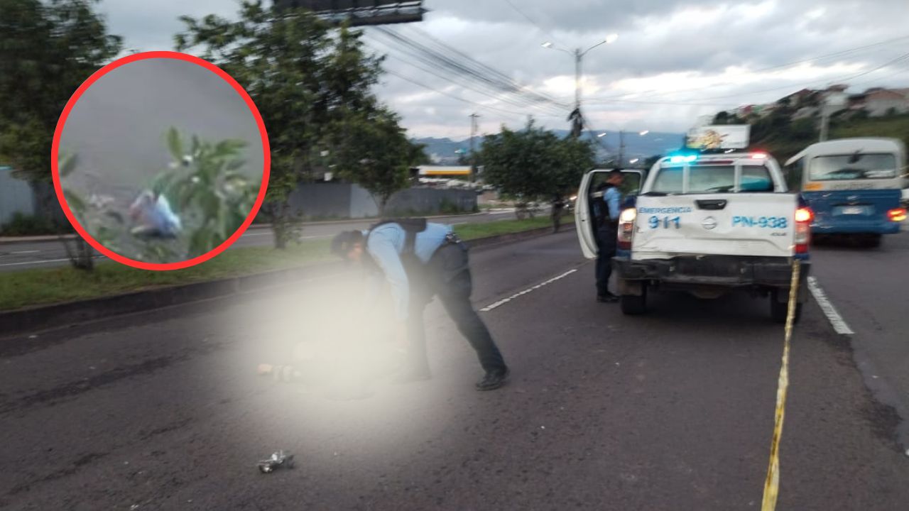 Muere arrollado guardia de seguridad en Tegucigalpa, cerca de su cuerpo quedaron sus pailas de comida