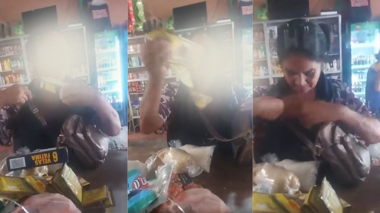 'Roba para sus nietos', dueña de mercadito graba a anciana por robarle en Talanga