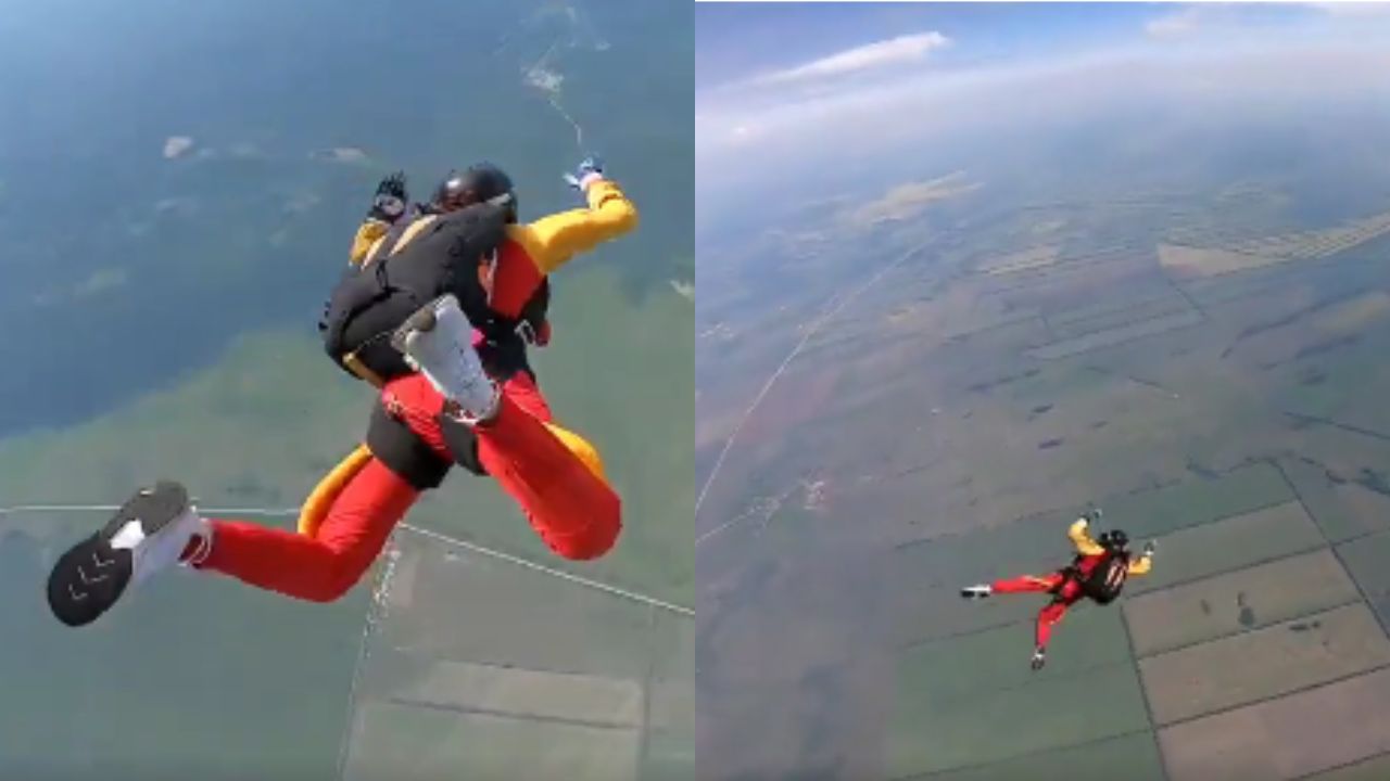 Mujer estuvo a punto de morir al no abrir su paracaídas luego de lanzarse de avión