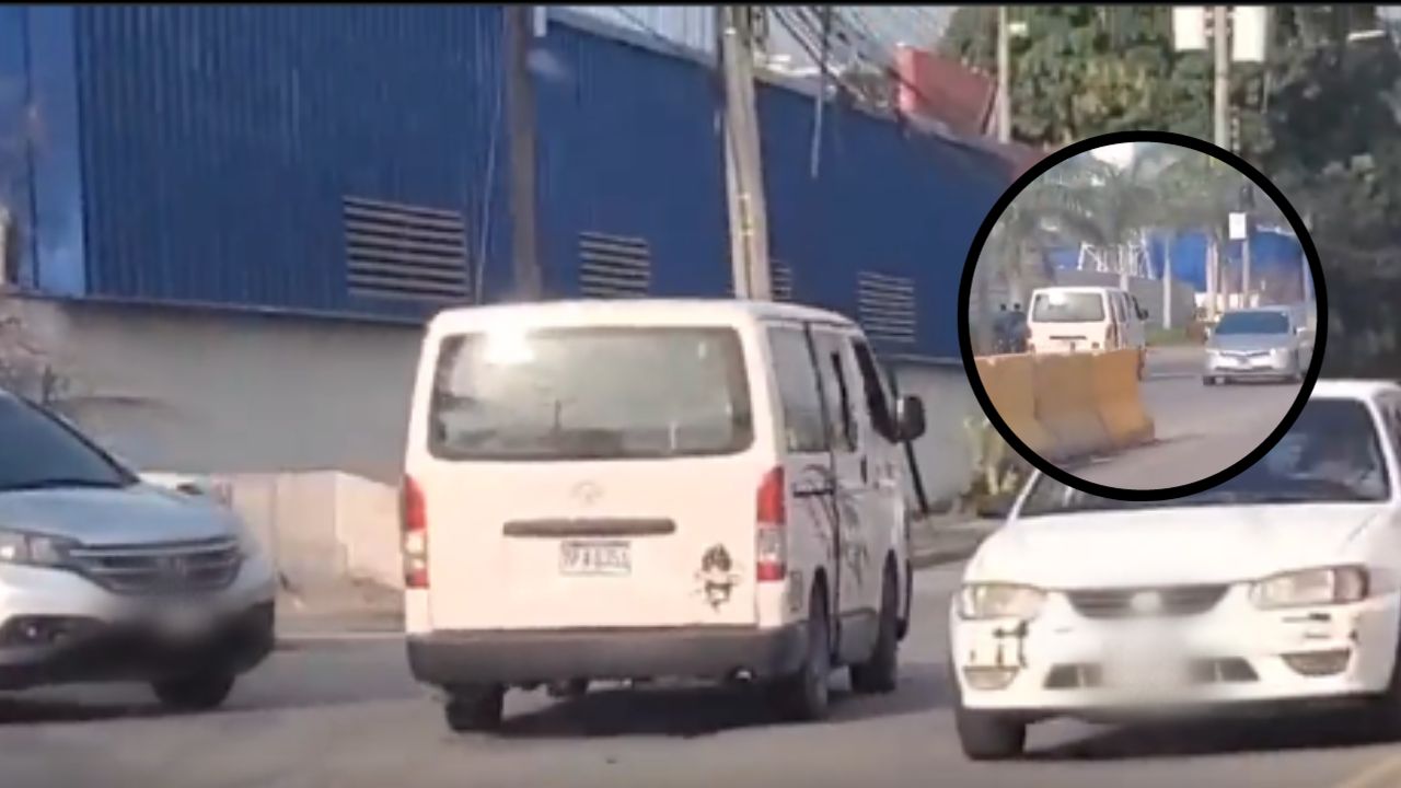 VÍDEO: Conductor de bus 'rapidito' es captado manejando en contravía en bulevar de SPS