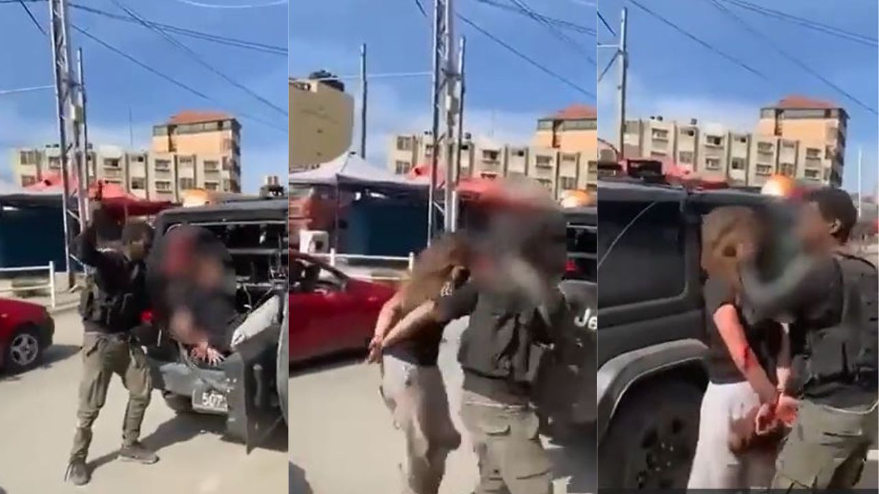 VIDEO SENSIBLE: Descalza y esposada de manos, así fue raptada mujer israelí tras bombardeo