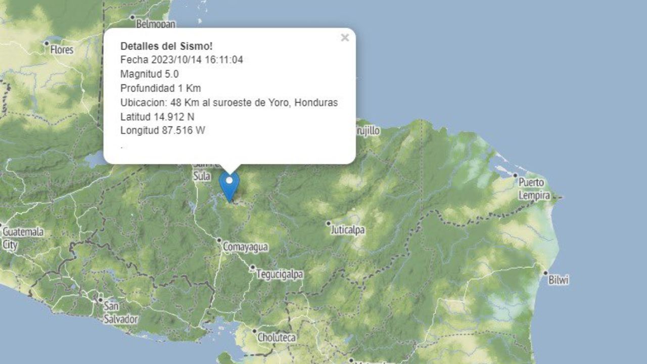 Imagen de Se registra sismo de 2.5 en el sur de Honduras; van más de 30 réplicas en el país
