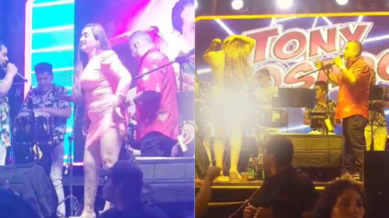 Tony Rosado Puerto Maldonado video original: cantante le quita ropa a mujer en pleno concierto