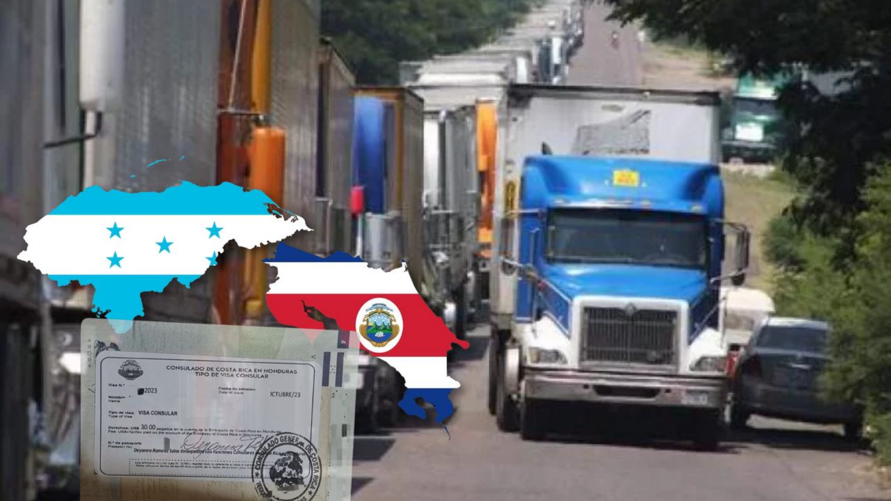 Transportistas de carga anuncian toma de aduanas en rechazo al visado Costa Rica - Honduras