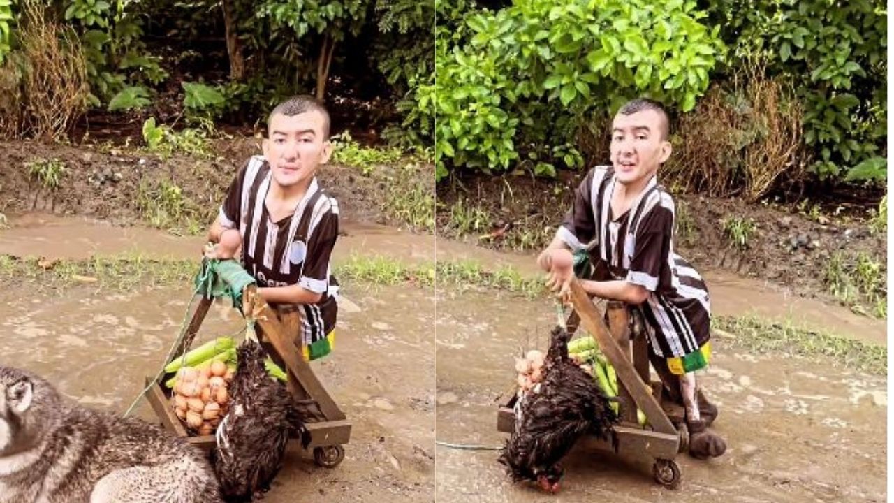 'Le jala la canasta', joven con discapacidad sale adelante con ayuda de su perro
