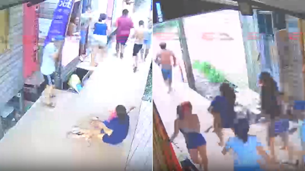 Entre familiares y vecinos auxiliaron a Ana Júlia para trasladarla a un centro asistencial de la zona. Foto: Diseño HRN