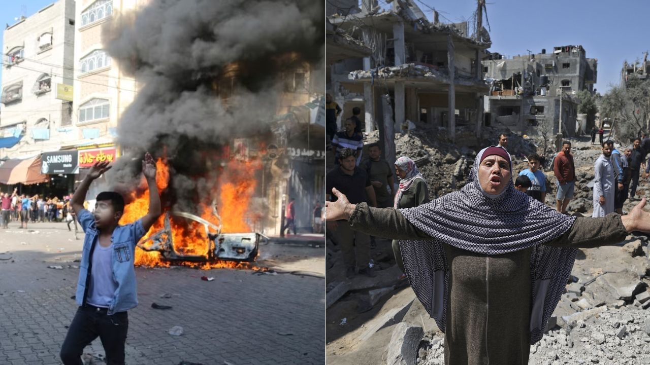 Tanto Israel como Hamás, de origen palestino, han realizado decenas de ataques por aire y tierra. Foto: Diseño HRN