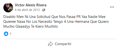 Alexio La Bestia, sobre su hermana. Foto: Redes sociales