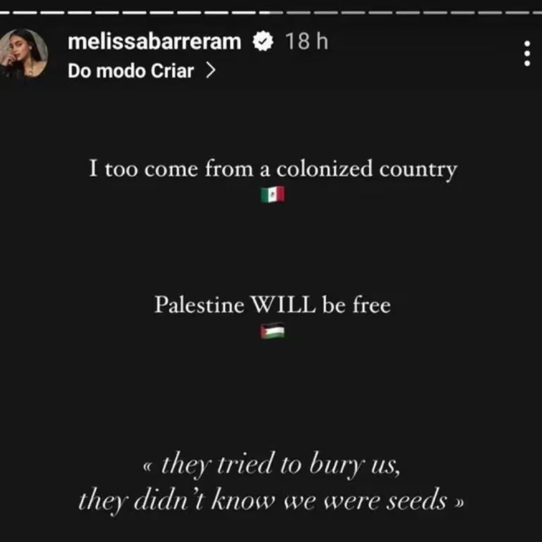 Historia de Melissa Barrera en apoyo a Palestina, lo cual habría provocado que la despidieran de Scream. Foto: Redes sociales