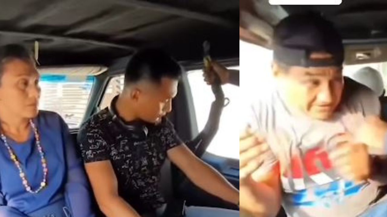 Video: Hombre descubre infidelidad en bus, pero agrede al equivocado; esto pasó