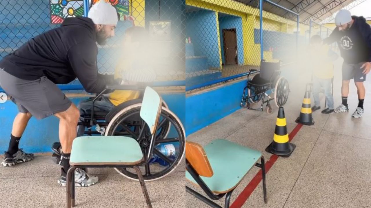 ¡Hermoso! Maestro crea rutina de ejercicio para que alumno con parálisis cerebral logre caminar