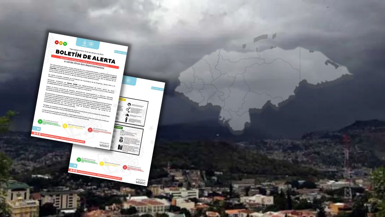 Decretan alerta amarilla en seis departamentos y tres municipios por 24 horas debido a las lluvias