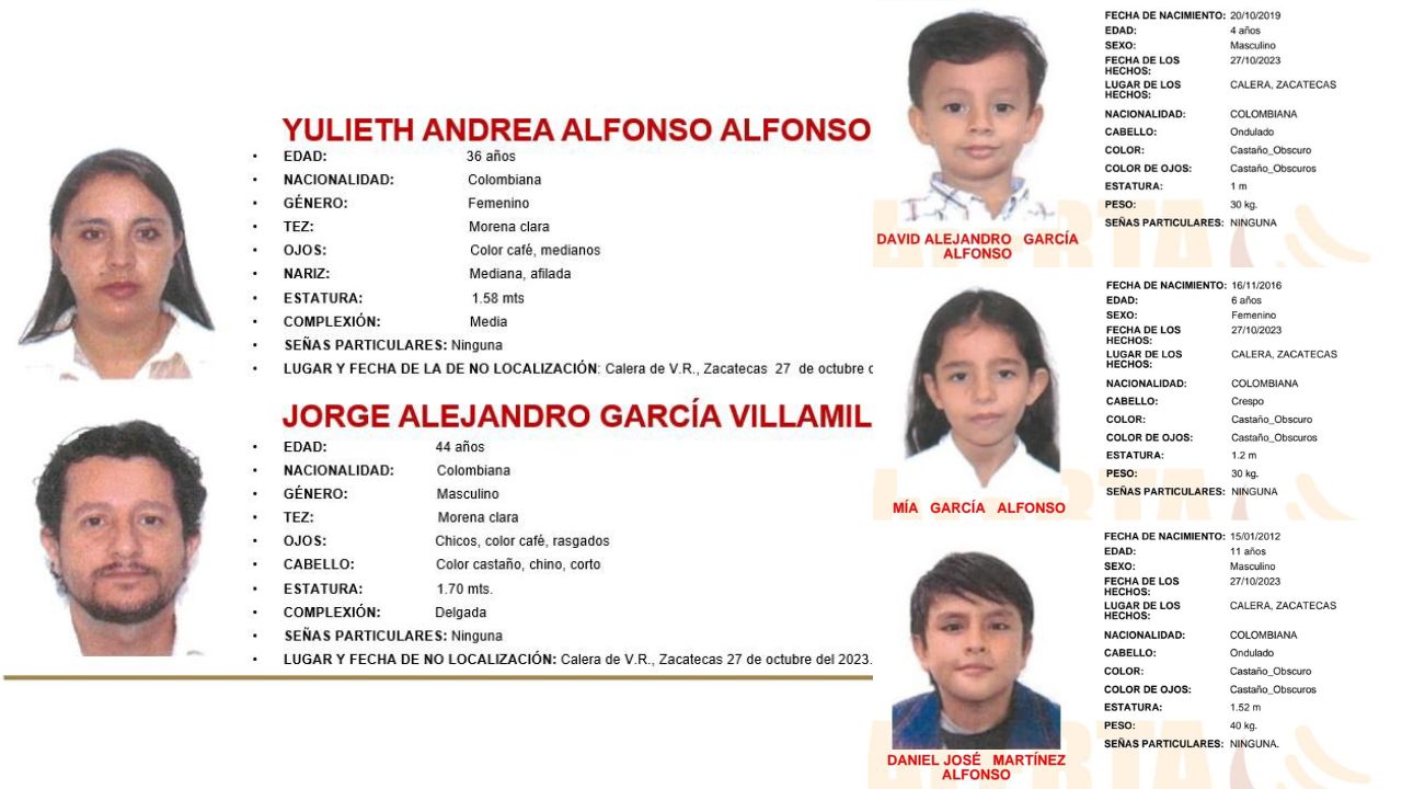 Reportan desaparición de familia colombiana en el norte de México