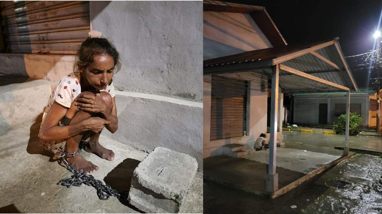 Imagen de Encadenada mantienen a una mujer en Cortés, lamentan que sufre de frío por las noches