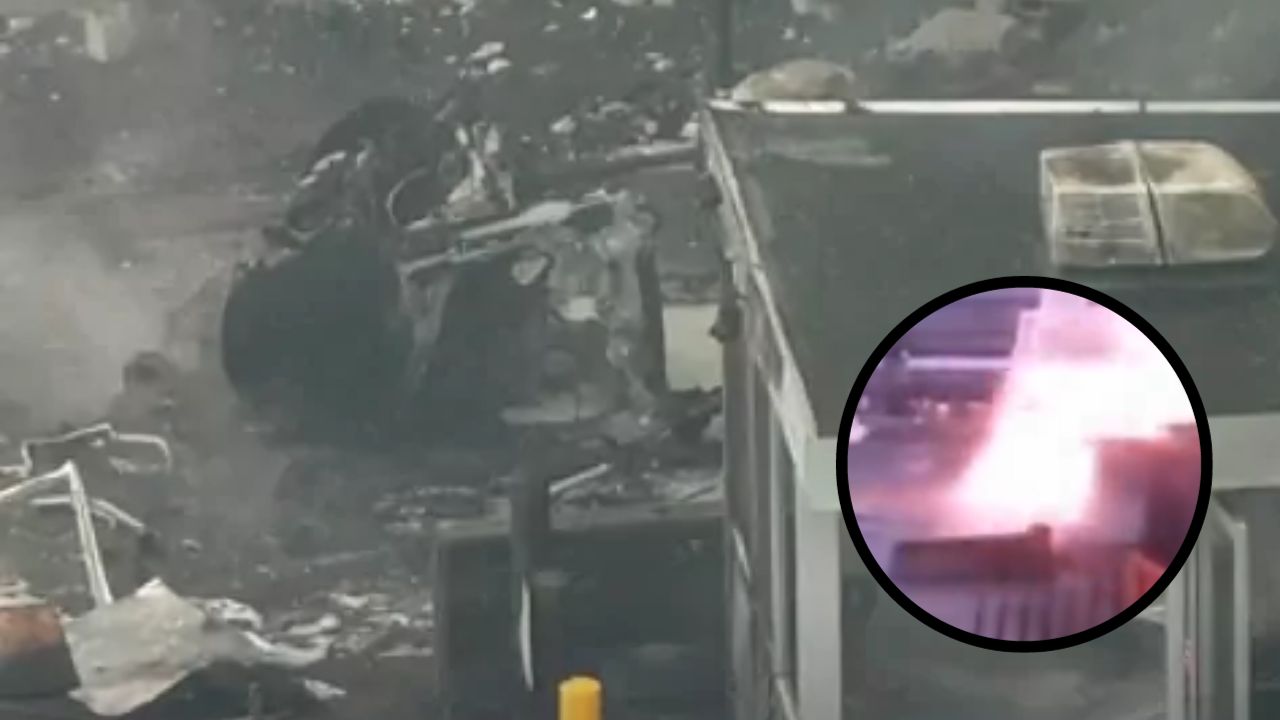 Imagen de VÍDEO: Captan explosión de un vehículo en frontera entre EE. UU. y Canadá; investigan presunto acto terrorista