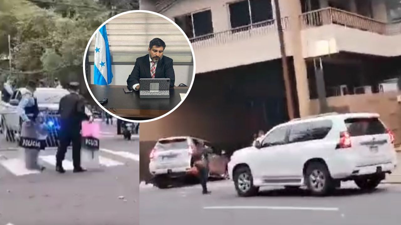 Bajo resguardo policial llegó al MP Johel Zelaya, fiscal general interino, nombrado por Comisión Permanente del CN