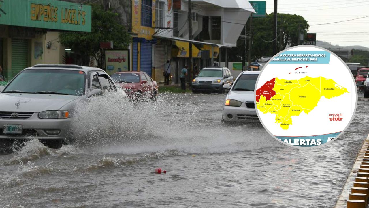 Imagen de Por cuña de alta presión elevan a alerta roja a 4 departamentos de Honduras, el resto está en amarilla