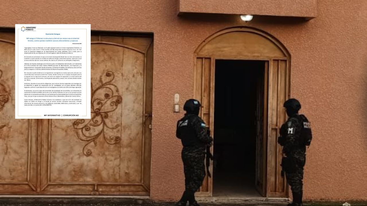 Imagen de Operación Katagua busca desarticular estructura criminal vinculada al Cártel de Sinaloa