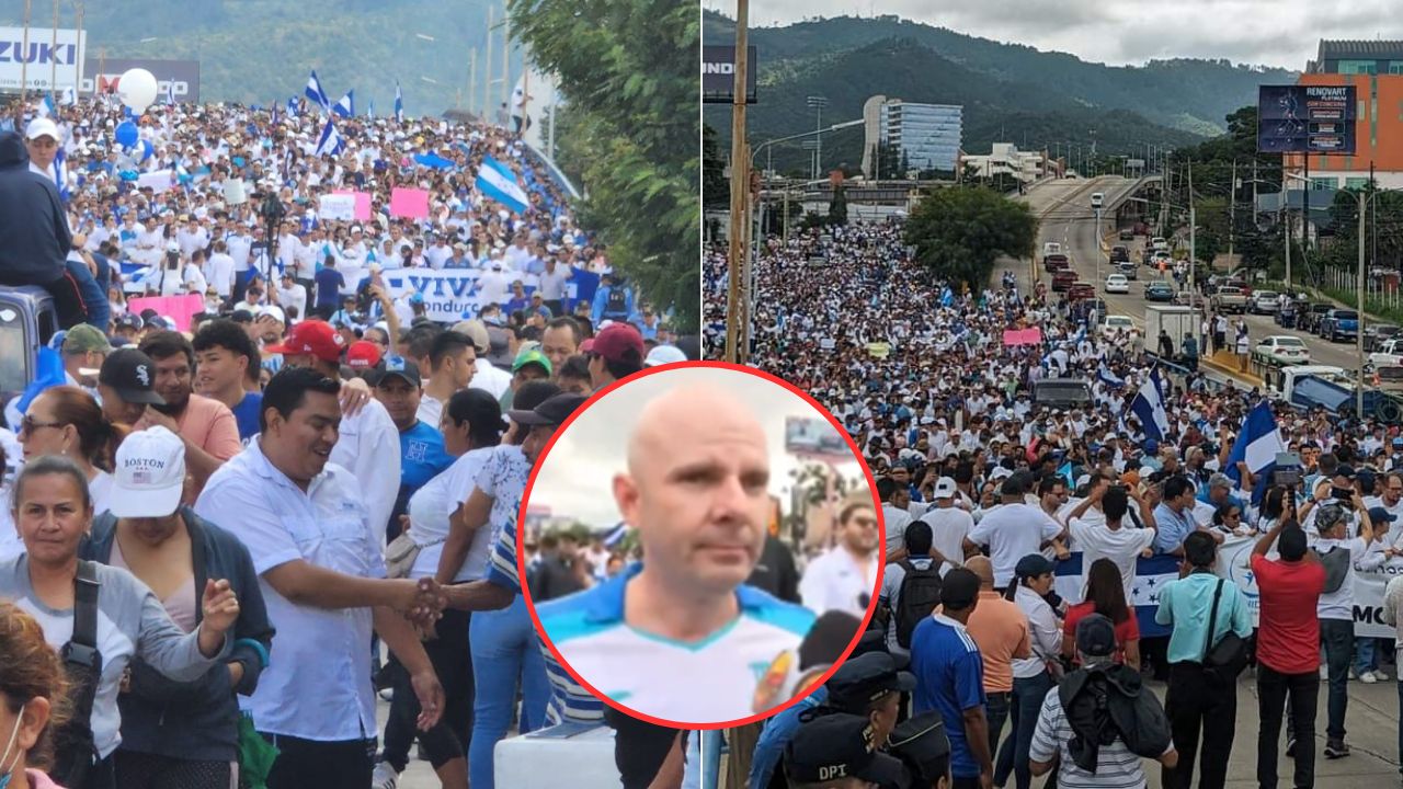 Imagen de 'Tenemos miles de personas que vienen a luchar por Honduras': Pedro Barquero en la marcha del BOC