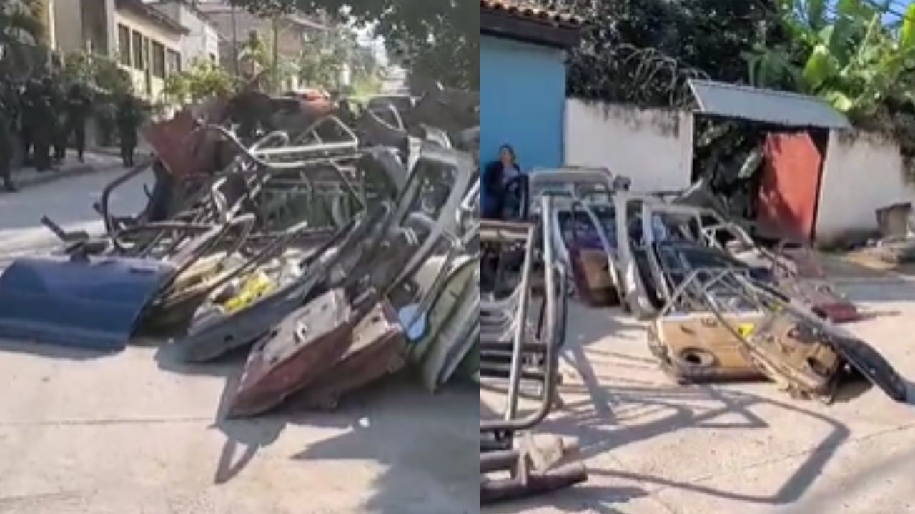 Desmantelan taller de mecánica que guardaba vehículos robados en Siguatepeque