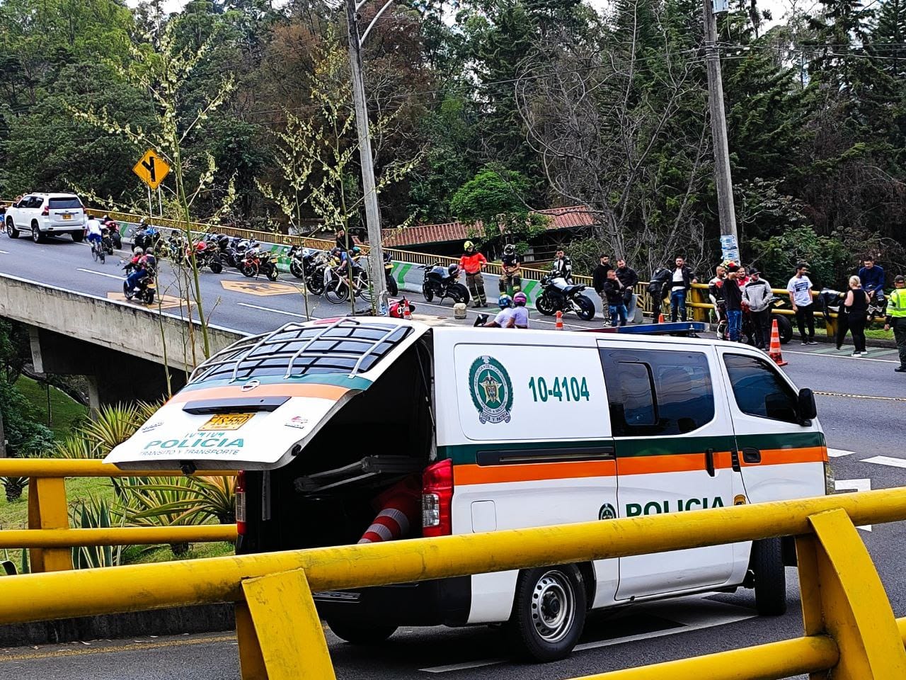 Accidente por el que el motociclista Mateo Botero Rodríguez perdió la vida el pasado domingo 10 de diciembre. Foto: H13N