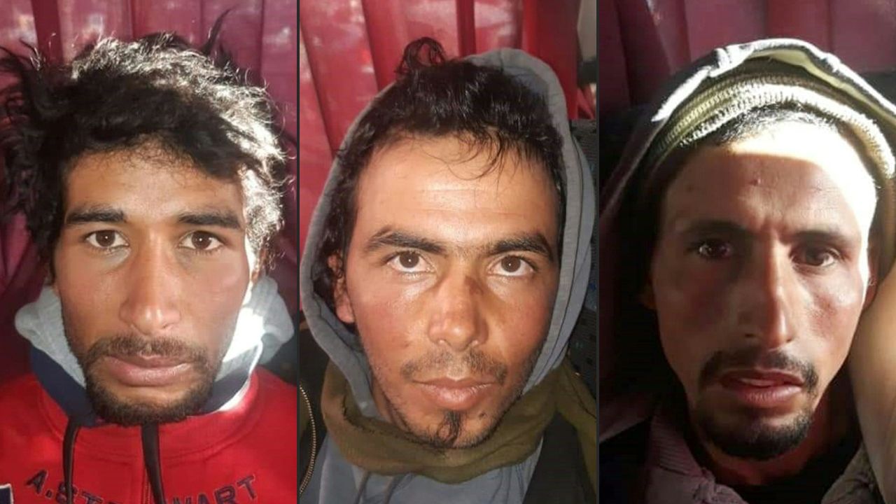 Abdessamad Ejjoud, Youness Ouziad y a Rachid Afati, asesinos de Louisa Vesterager Jespersen y Maren Ueland. Foto: El Universo