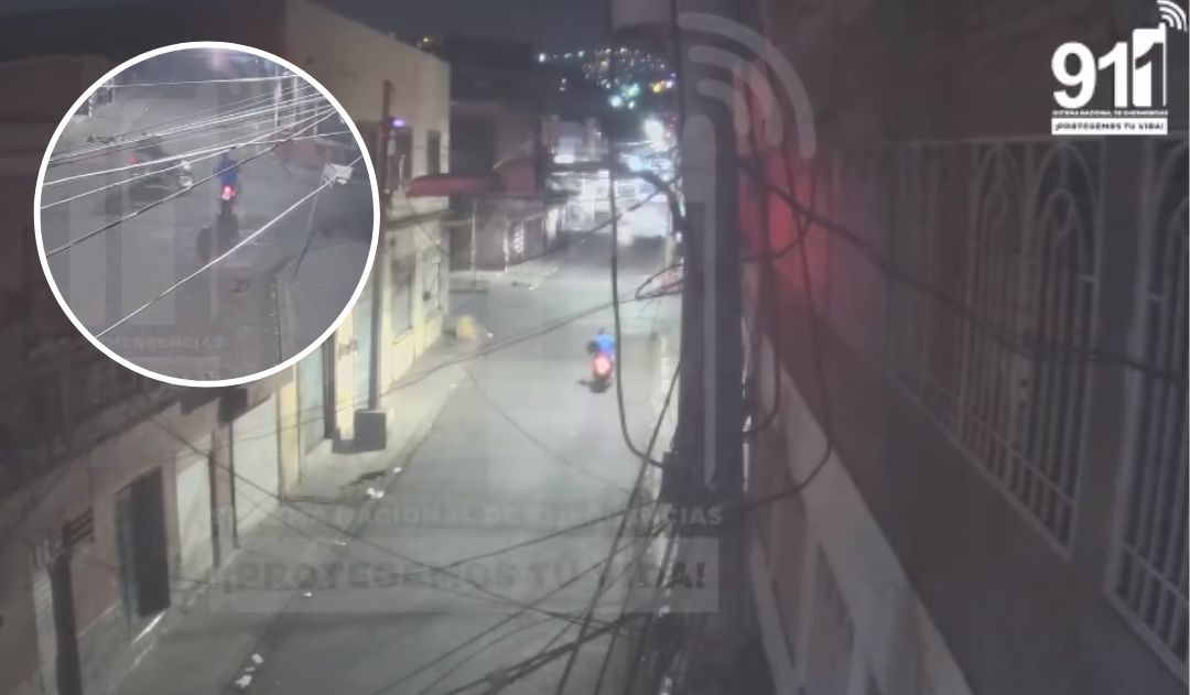 Imagen de ¡Encontronazo! Cámaras del 911 captaron colisión entre dos motos en Comayagüela