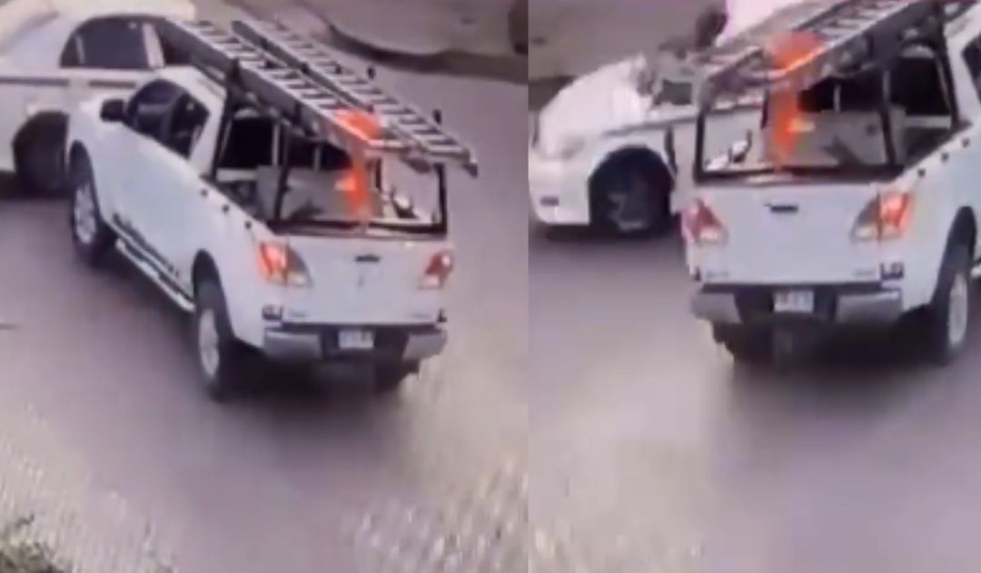 'No hizo el alto', vídeo capta accidente entre un taxi y un vehículo en Choluteca