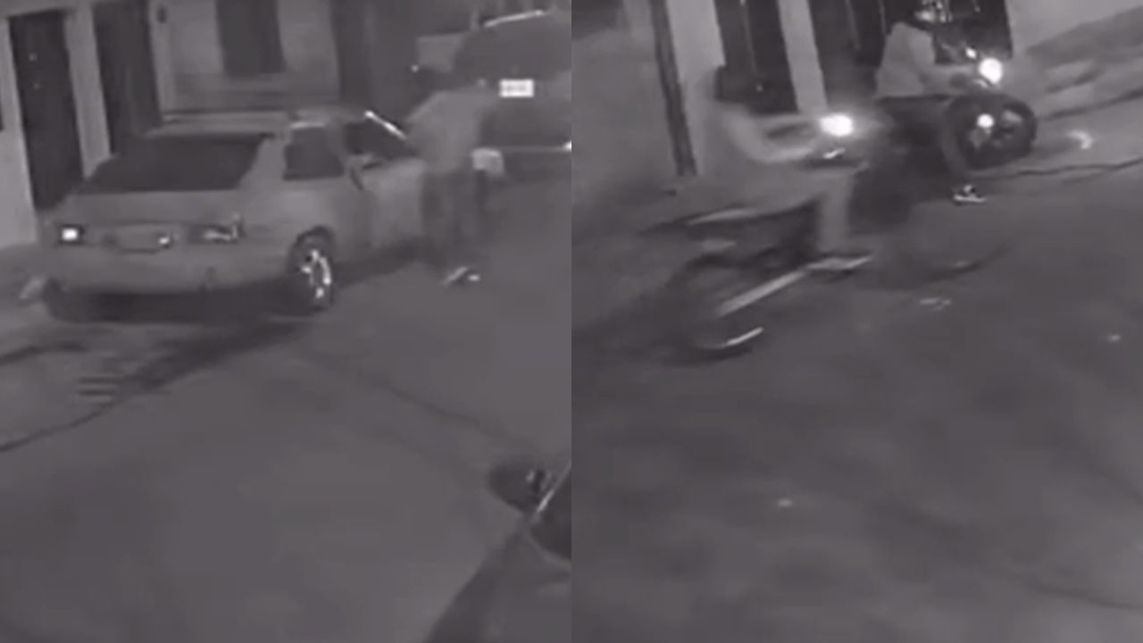 Imagen de VIDEO: captan momento donde dos hombres armados asaltan a comerciantes en una colonia de Comayagüela