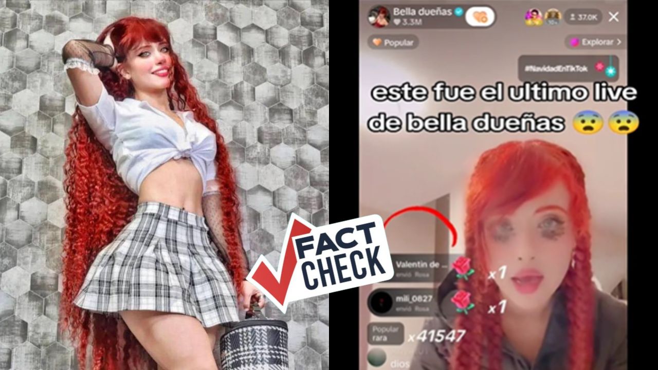 ¿Bella Dueñas muerte? Influencer causa confusión y terror al realizar transmisiones 'poseída' en TikTok