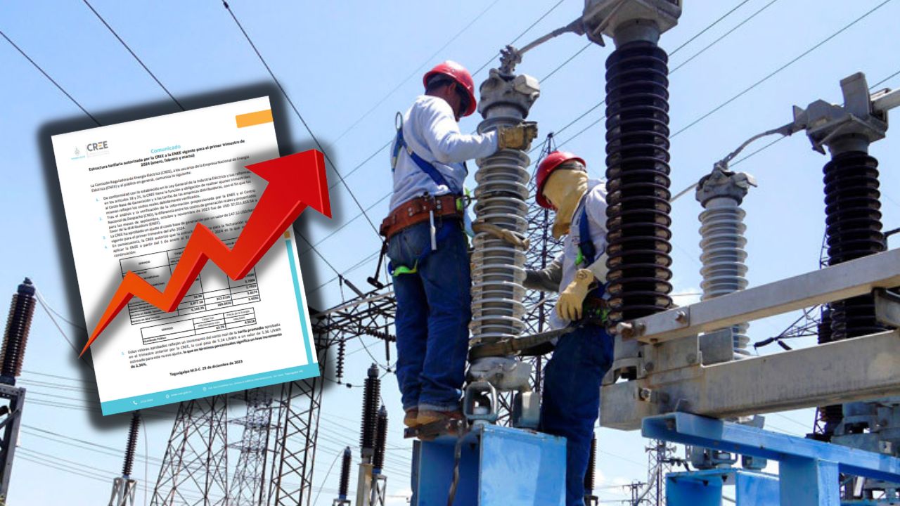 CREE anuncia aumento de 2.34 % en la tarifa de energía eléctrica; ENEE afirma que lo absorberá