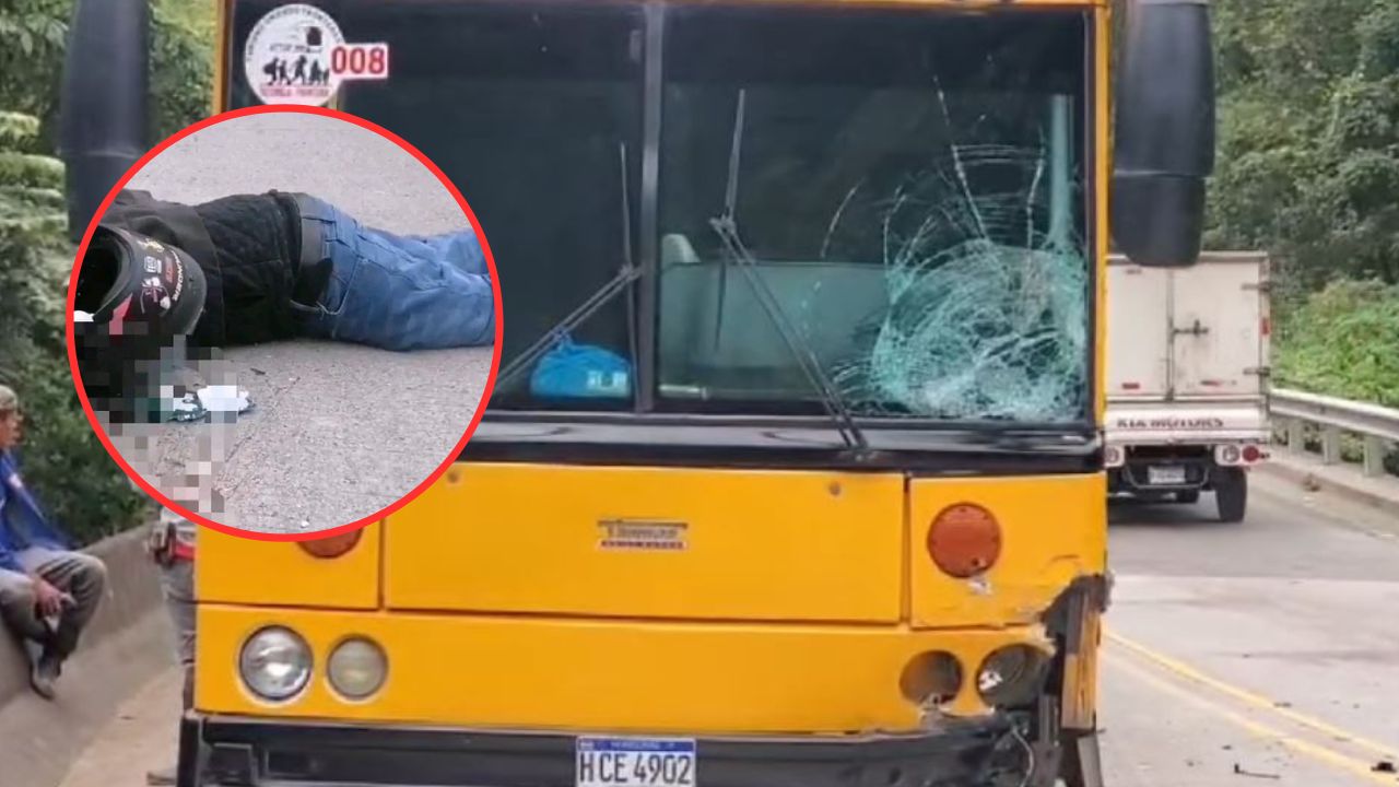 Motociclista guatemalteco muere en Honduras; se estrelló contra un bus