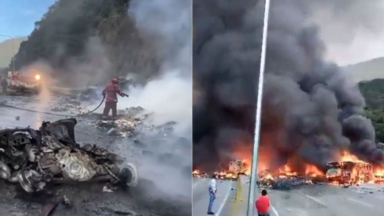Imagen de Venezuela está de luto: 20 personas mueren en un accidente que luego provocó una explosión