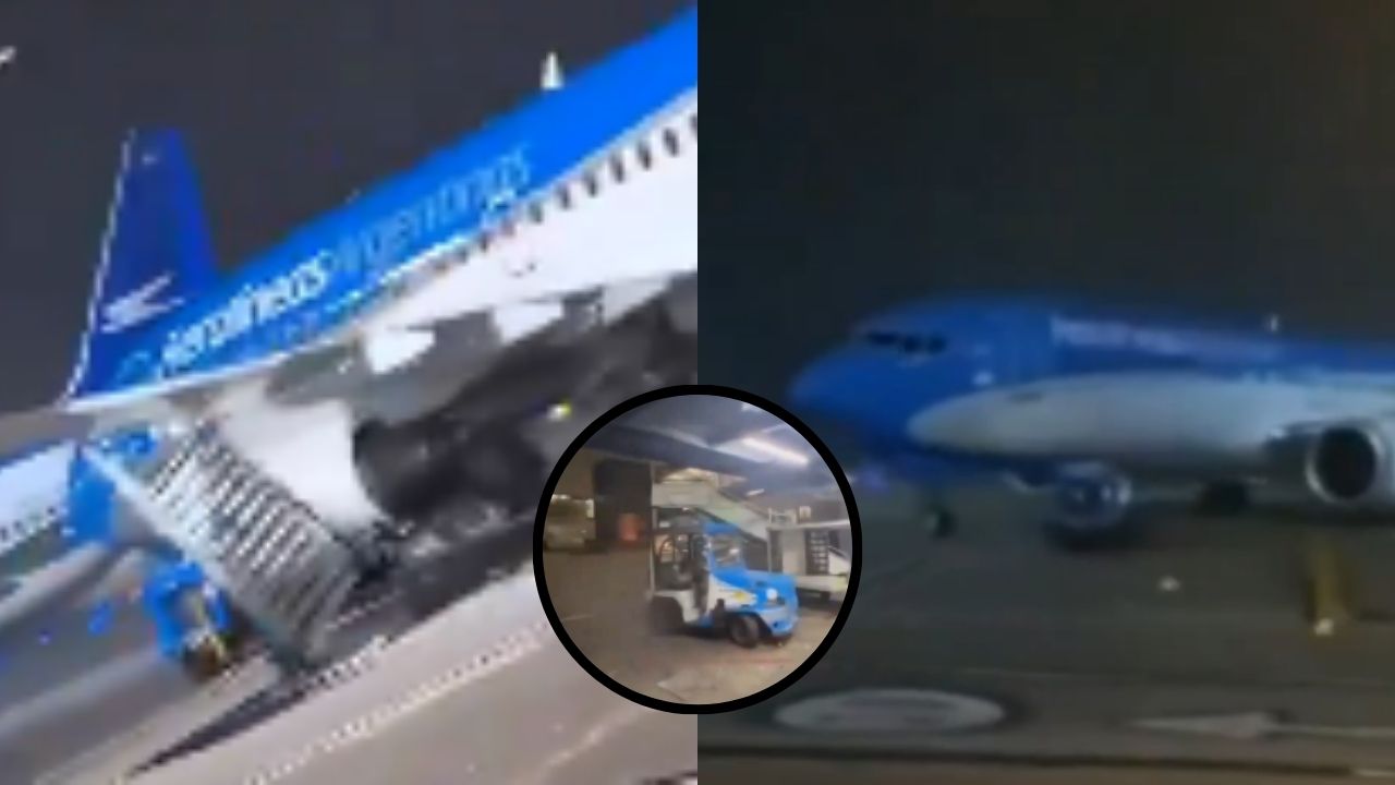 Imagen de VÍDEO: Fuertes ráfagas de viento mueven avión estacionado en Argentina