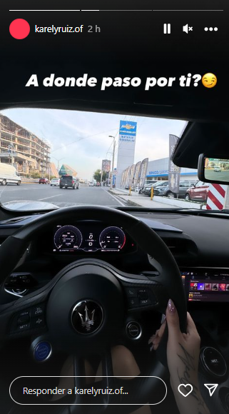 Una de las últimas historias que ha publicado Karely Ruiz en su cuenta de Instagram. Foto: Redes sociales