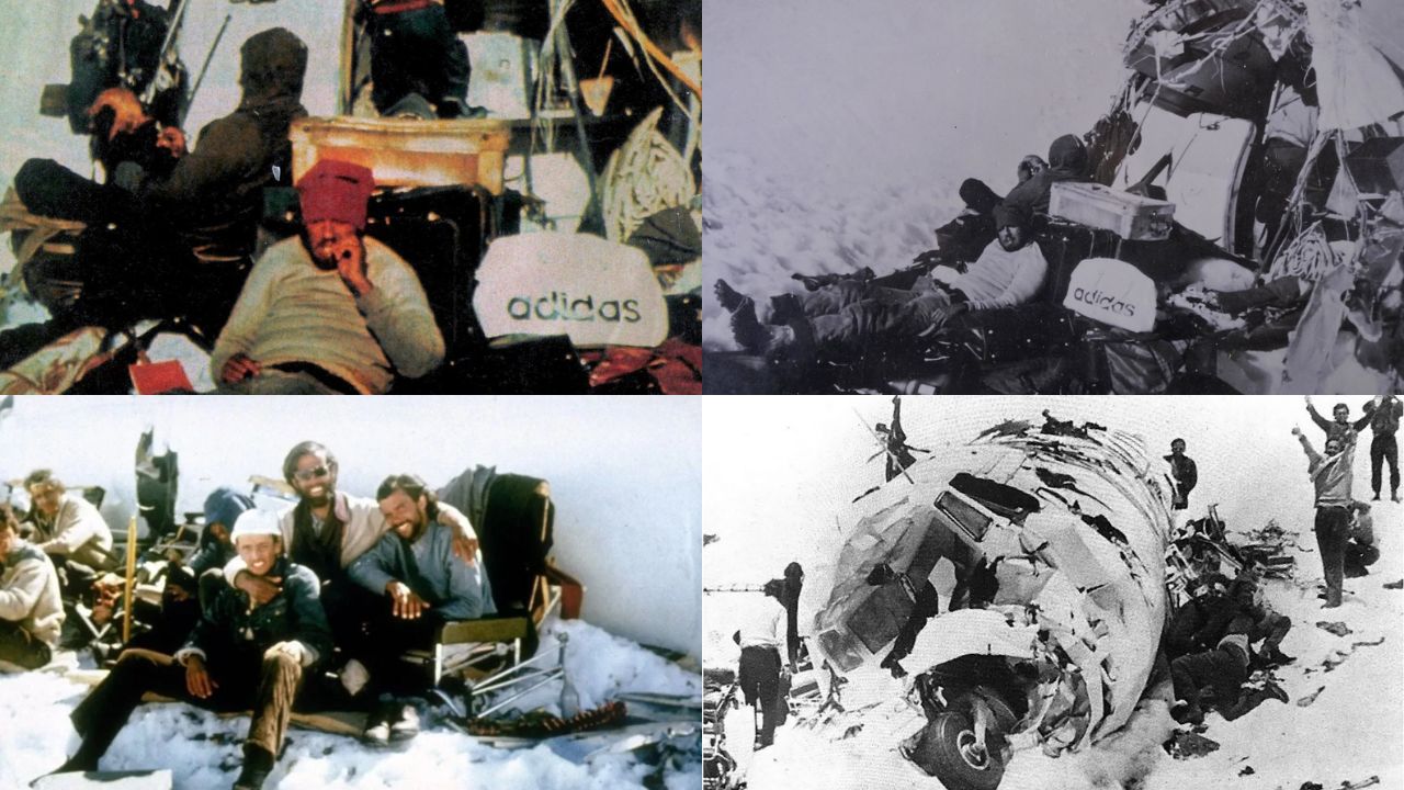 Algunas de las fotos reales de la tragedia de los Andes. Foto: Diseño HRN