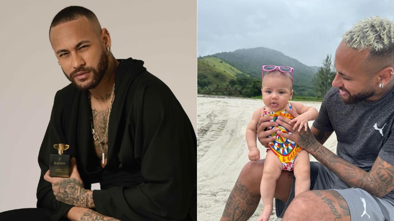 Peinado de Neymar en diciembre de 2023 (izquierda) y corte de cabello del brasileño en enero de 2024 (derecha). Foto: Diseño HRN