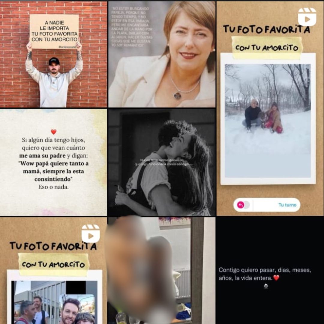 Solo pocas personas han compartido, como publicación, la plantilla de 'tu foto favorita con tu amorcito' en Instagram. Foto: Redes sociales