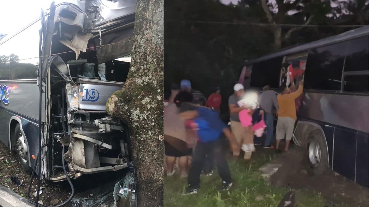 'El conductor se durmió', imágenes de pasajeros heridos tras accidente vial en Tela